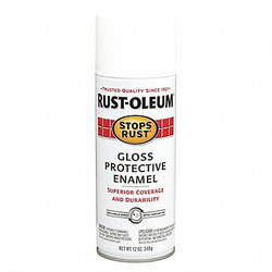 Stops Rust Spray Paint,White,12 oz.  7792830