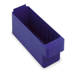 Quantum Storage Systems Drawer Bin,Blue,Polystyrene,4 5/8 in QED501BL