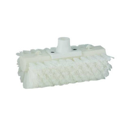 Tough Guy Scrub Brush,7 1/2 in L,White 2KVF7