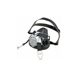 Msa Safety Half Mask Respirator,Silicone,Black 10102183