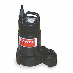 Dayton HP 1/3,Sump Pump,No Switch Included 4HU68