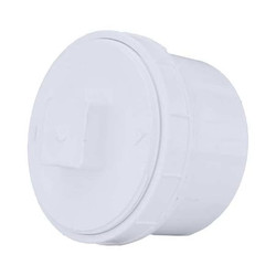 Sim Supply Cleanout Adapter with Plug, 6 in, PVC  1WKV6
