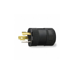 Hubbell Wiring Device-Kellems Plug,250V,20A,L6-20P,2P,3W,1PH HBL2321VBK