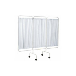 R&b Wire Products Privacy Screen w/Casters,3 Panel,White PSS-3C