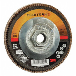 3m Cubitron Ii Flap Disc, 4 1/2 in Dia, 5/8 in Arbor  7010308947