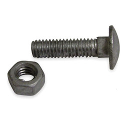 Sim Supply Carriage Bolts,Steel,3/8 In Dia.,PK10  4LVK1