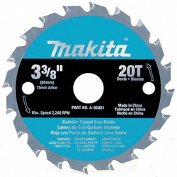 Makita CircularSawBlade,Carbide,Dia:3 3/8" A-95021