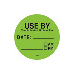 Daymark Use By Label,Green,PK500 112433