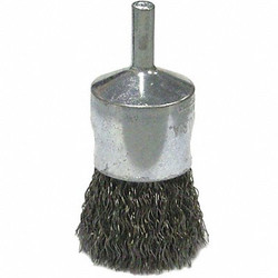 Weiler Crimped Wire End Brush,SS,1 in. 36285