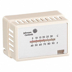 Johnson Controls Tstat Cover,Plast,Horizon,W/Thermometer T-4000-2140