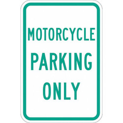 Lyle Motorcycle Parking Sign,18" x 12" T1-1037-EG_12x18