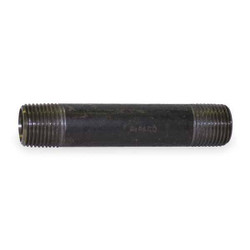 Sim Supply Black Pipe Nipple,Threaded,3/8x4 In  1LMA2