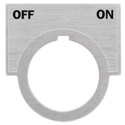 Siemens Legend Plate,Off-On,Brushed Aluminum 52NL26