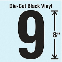 Stranco Die Cut Number Label,9 DBV-SINGLE-8-9