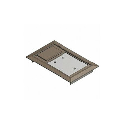 Steel City Floor Box Cover,8-1/8 in.,Brown 664-CST-SW-BRN