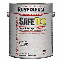 Rust-Oleum Floor Coating,AS6500,Navy Gray,1 gal,Kit AS6586425