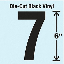Stranco Die Cut Number Label,7 DBV-SINGLE-6-7