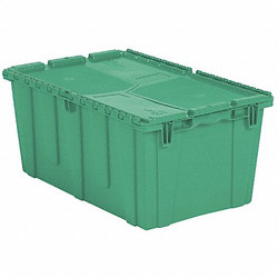 Orbis Attached Lid Container,Green,Solid,HDPE FP243 GREEN