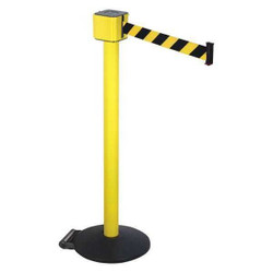 Retracta-Belt Barrier Post with Belt,40 In. H,30 ft. L  PM412-30YA-BYD