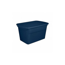 Sterilite Storage Tote,Blue,Polypropylene 17367406