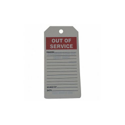 Sim Supply Out of Service Tag By The Roll,PK100  43Z230