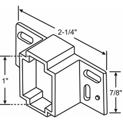 Sim Supply Drawer Track Bracket,1/4" H  45-16