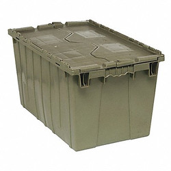 Quantum Storage Systems Attached Lid Container,Gray,Solid,HDPE QDC2515-14