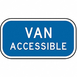 Lyle Van Accessible Parking Sign,6" x 12"  R7-8B-12HA