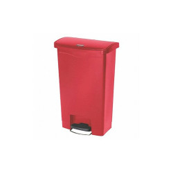 Rubbermaid Commercial Trash Can,Rectangular,13 gal.,Red  1883566