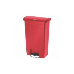 Rubbermaid Commercial Trash Can,Rectangular,13 gal.,Red 1883566