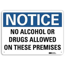 Lyle Notice Sign,10 in x 14 in,Aluminum U5-1337-RA_14X10