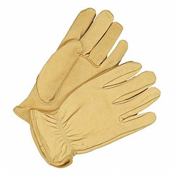 Bdg Leather Gloves,Shirred Slip-On Cuff,L 20-1-366-L