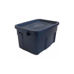 Rubbermaid StgeTote,DkIndigoMetallic,Solid,Lin LDPE  RMRT140008