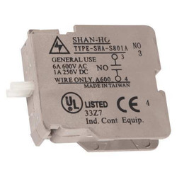 N/O Contact,1-1/2" L, 1-1/4" H, 21/32" W