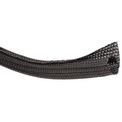 Techflex Braided Sleeving,75 ft.,Black F6N1.50BK