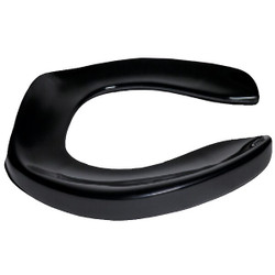 Centoco Toilet Seat,Round Bowl,Open Front,Black 300CCSS-407
