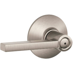 Schlage Latitude Lever Satin Nickel Bed and Bath Lock F40 LAT 619