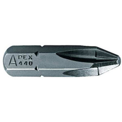 Apex Tool Group Insert Bit,SAE,1/4",Hex,#1,1",PK5 440-1X-5PK