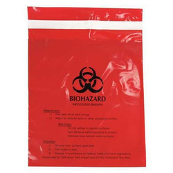 Sim Supply Biohazard Bags,1/2 gal.,Red,PK100  MRWB142316