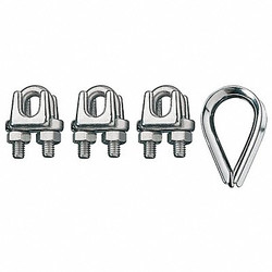 Ronstan Wire Rope U-Bolt Clip and Thimble Kit ID003404-10