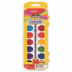 Cra-Z-Art® Washable Watercolors, 16 Assorted Colors, Palette Tray 10652WM-36