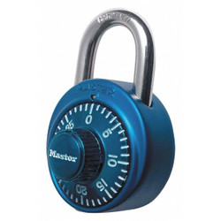 Master Lock Combination Padlock,2 in,Round,Blue 1528D