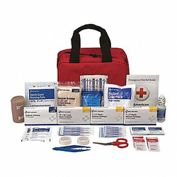 Sim Supply First Aid Kit w/House,79pcs,7x5",Red  55027