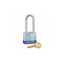 Master Lock Keyed Padlock, 1/2 in,Rectangle,Silver 7KALJ-P831