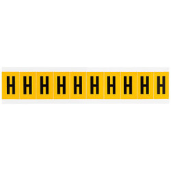 Brady Letter Label,H,1-1/2in.Hx7/8in.W 1530-H