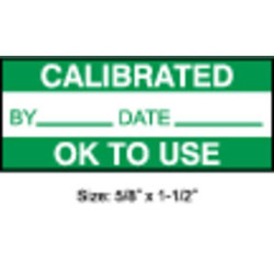 Stranco Calibration Label,ENG,Green/White,PK350 TC-20910