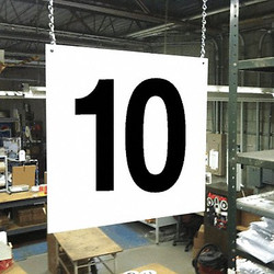 Stranco Hanging Aisle Sign,Legend 10 HPS-FS1212-10