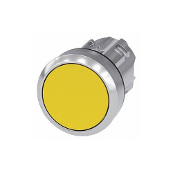 Siemens Push Button Operator,Yellow,Metal Bezel 3SU1050-0AB30-0AA0