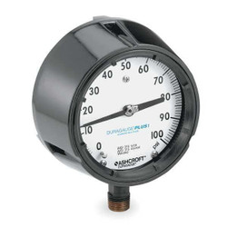 Ashcroft Pressure Gauge,0 to 100 psi,4-1/2In  451279SS04LXLL100