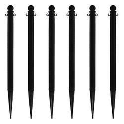 Manufacturer Varies Ground Post,Black,35inH,Polyethylene,PK6 95403-6